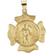 14K Yellow Gold 25mm Hollow St. Florian Medal - (B16-248) 14K Yellow Gold 25mm Hollow St. Florian Medal - (B16-248)