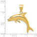 14K Yellow Gold Dolphin Pendant - (A83-323)