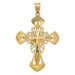 14K Two-tone Gold Diamond-cut Crucifix Pendant 56mm length - (A83-441) 14K Two-tone Gold Diamond-cut Crucifix Pendant 56mm length - (A83-441)