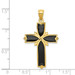 14K Yellow Gold Enameled Latin Cross Pendant - (A84-746) 14K Yellow Gold Enameled Latin Cross Pendant - (A84-746)