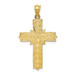 14K Yellow Gold Enameled Latin Cross Pendant - (A84-746) 14K Yellow Gold Enameled Latin Cross Pendant - (A84-746)