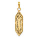 14K Yellow Gold & Rhoduim Mezuzah with shin Charm - (A86-983) 14K Yellow Gold & Rhoduim Mezuzah with shin Charm - (A86-983)