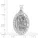 14K White Gold Polished and Satin Saint Christopher Medal Pendant 21mm width - (B11-560)