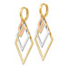 Leslie's 14K Tri-Color Gold Earrings - (B37-206) Leslie's 14K Tri-Color Gold Earrings - (B37-206)