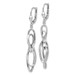 14K White Gold Polished Dangle Leverback Earrings - (B42-231)