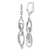 14K White Gold Polished Dangle Leverback Earrings - (B42-231)