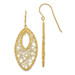 14K Yellow Gold Oval & Web Earrings - (B42-781)