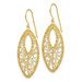 14K Yellow Gold Oval & Web Earrings - (B42-781)