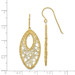 14K Yellow Gold Oval & Web Earrings - (B42-781)