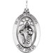 14K White Gold 19x13.5mm Oval St. Jude Thaddeus Medal - (B14-940) 14K White Gold 19x13.5mm Oval St. Jude Thaddeus Medal - (B14-940)