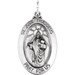 14K White Gold 19x13.5mm Oval St. Jude Thaddeus Medal - (B14-940) 14K White Gold 19x13.5mm Oval St. Jude Thaddeus Medal - (B14-940)