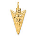 14K Yellow Gold Arrow Head Charm - (A82-479)