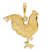 14K Yellow Gold Solid Polished Open-Backed Rooster Pendant - (A83-196) 14K Yellow Gold Solid Polished Open-Backed Rooster Pendant - (A83-196)