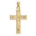 14K Two-tone Gold Crucifix Pendant 41mm length - (A83-439) 14K Two-tone Gold Crucifix Pendant 41mm length - (A83-439)