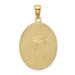 14K Yellow Gold Fleur De Lis On Oval Disk Pendant - (A84-989) 14K Yellow Gold Fleur De Lis On Oval Disk Pendant - (A84-989)