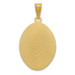 14K Yellow Gold Polished & Diamond-cut Lady of Guadalupe Oval Pendant - (A85-680) 14K Yellow Gold Polished & Diamond-cut Lady of Guadalupe Oval Pendant - (A85-680)