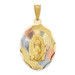 14K Yellow Gold Two-tone & Diamond-cut Lady of Guadalupe Oval Pendant - (A85-906) 14K Yellow Gold Two-tone & Diamond-cut Lady of Guadalupe Oval Pendant - (A85-906)