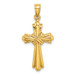 14K Yellow Gold Polished Cross With X Center Charm Pendant - (A92-681) 14K Yellow Gold Polished Cross With X Center Charm Pendant - (A92-681)