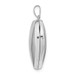 14K White Gold 21mm Heart Plain Domed Family Locket 28x21mm - (A99-443)