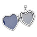 14K White Gold 21mm Heart Plain Domed Family Locket 28x21mm - (A99-443)