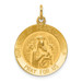 14K Yellow Gold Our Lady of Perpetual Help Medal Pendant 18mm width - (B11-524)