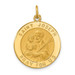 14K Yellow Gold Solid Satin Finish Small Round St. Joseph Medal - (B14-680)