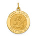 14K Yellow Gold Solid Satin Finish Small Round St. Joseph Medal - (B14-680)