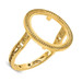14K Yellow Gold 1/10th American Eagle Coin Diamond-cut Coin Ring - Size: 7 - (B32-691) 14K Yellow Gold 1/10th American Eagle Coin Diamond-cut Coin Ring - Size: 7 - (B32-691)