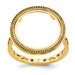 14K Yellow Gold 1/10th American Eagle Coin Diamond-cut Coin Ring - Size: 7 - (B32-691) 14K Yellow Gold 1/10th American Eagle Coin Diamond-cut Coin Ring - Size: 7 - (B32-691)