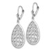 14K White Gold Teardrop Filigree Dangle Leverback Earrings - (B36-944) 14K White Gold Teardrop Filigree Dangle Leverback Earrings - (B36-944)