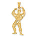 14K Yellow Gold Solid Polished Weightlifter Pendant - (A83-349) 14K Yellow Gold Solid Polished Weightlifter Pendant - (A83-349)