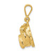 14K Yellow Gold Bulldog Pendant - (A83-757)
