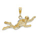 14K Yellow Gold Two-tone Open-Backed Scuba Diver Pedant - (A84-727) 14K Yellow Gold Two-tone Open-Backed Scuba Diver Pedant - (A84-727)