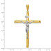 14k Two Tone Gold Polished 2 inch Crucifix Pendant - (A85-794) 14k Two Tone Gold Polished 2 inch Crucifix Pendant - (A85-794)