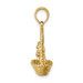 14K Yellow Gold 3-D Cats Inside Of Basket Charm Pendant - (A91-330)