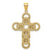 14K Yellow Gold 2-D Circular Infinity Illusion Cross Charm Pendant - (A92-967) 14K Yellow Gold 2-D Circular Infinity Illusion Cross Charm Pendant - (A92-967)