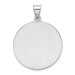 14K White Gold Polished and Satin Saint Christopher Medal Pendant 26mm width - (B11-412)