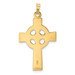 14K Yellow Gold Celtic Cross Charm 37mm length - (B11-583) 14K Yellow Gold Celtic Cross Charm 37mm length - (B11-583)