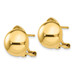 14K Yellow Gold Omega Clip 12mm Half Ball Earrings - (B34-920) 14K Yellow Gold Omega Clip 12mm Half Ball Earrings - (B34-920)