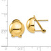 14K Yellow Gold Omega Clip 12mm Half Ball Earrings - (B34-920) 14K Yellow Gold Omega Clip 12mm Half Ball Earrings - (B34-920)
