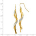 14K Yellow Gold Polished Glitter Infused Spiral Dangle Earrings - (B42-587) 14K Yellow Gold Polished Glitter Infused Spiral Dangle Earrings - (B42-587)
