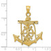 14K Yellow Gold Mariners Cross Pendant 40mm length - (A82-855) 14K Yellow Gold Mariners Cross Pendant 40mm length - (A82-855)