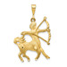 14K Yellow Gold Sagittarius Zodiac Charm - (A83-669)