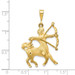 14K Yellow Gold Sagittarius Zodiac Charm - (A83-669)