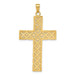 14K Yellow Gold Two-tone Latin Cross Pendant - (A83-827)