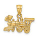 14K Yellow Gold 3-D Locomotive Charm Pendant - (A84-240) 14K Yellow Gold 3-D Locomotive Charm Pendant - (A84-240)