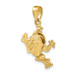 14K Yellow Gold Solid Polished 3-Dimensional Moveable Frog Pendant - (A84-320) 14K Yellow Gold Solid Polished 3-Dimensional Moveable Frog Pendant - (A84-320)