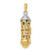 14K Two-tone Gold Mezuzah Pendant 36mm length - (A84-683) 14K Two-tone Gold Mezuzah Pendant 36mm length - (A84-683)