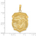 14K Yellow Gold Polished Large Saint Michael Protect Us Medal Pendant - (A85-913) 14K Yellow Gold Polished Large Saint Michael Protect Us Medal Pendant - (A85-913)