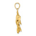 14K Yellow Gold Polished Swimming Dolphin Charm Pendant - (A92-510)